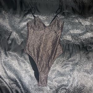 Topshop sparkly one piece swimsuit